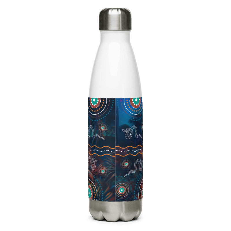 Stainless Steel Bottle | Turquoise design | White Bottle - Chalanni