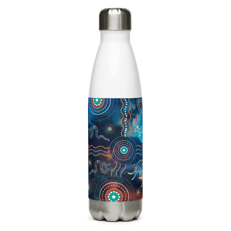 Stainless Steel Bottle | Turquoise design | White Bottle - Chalanni