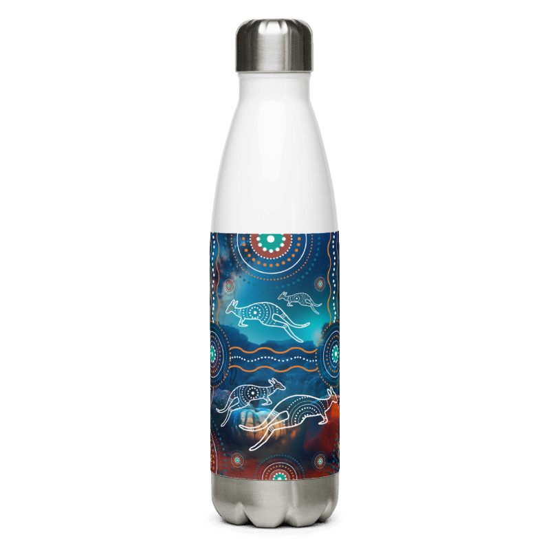 Stainless Steel Bottle | Turquoise design | White Bottle - Chalanni