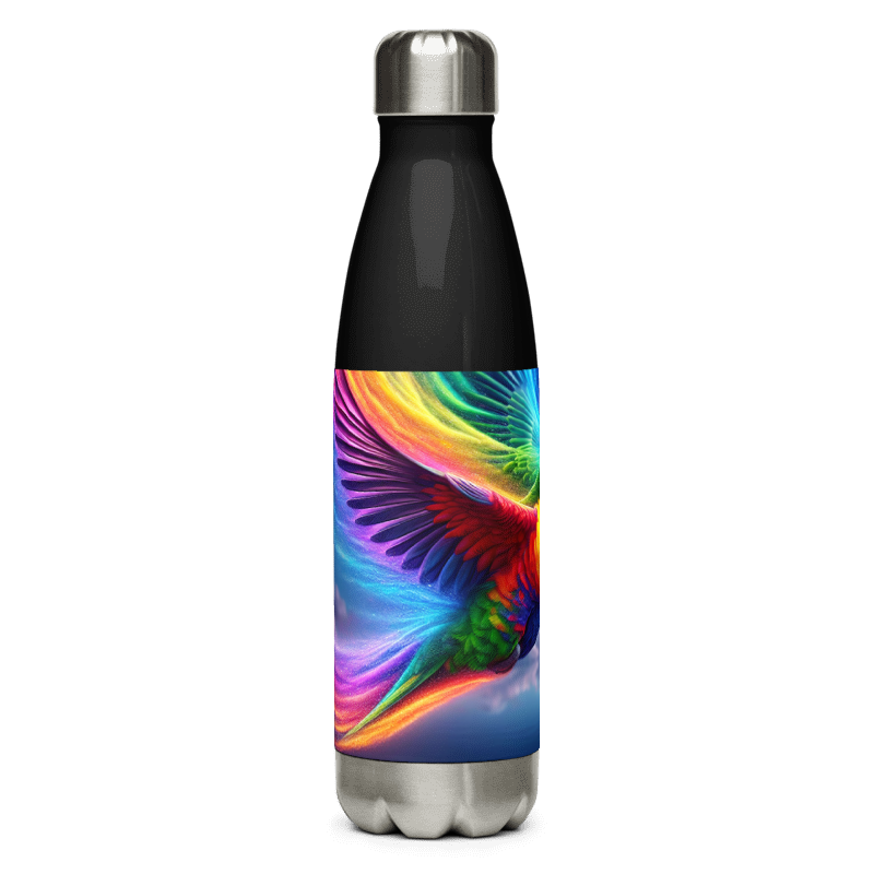 Stainless Steel Water Bottle | Rainbow | Black - Chalanni