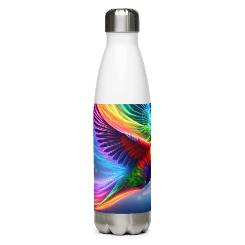 Stainless Steel Water Bottle | Rainbow | White - Chalanni