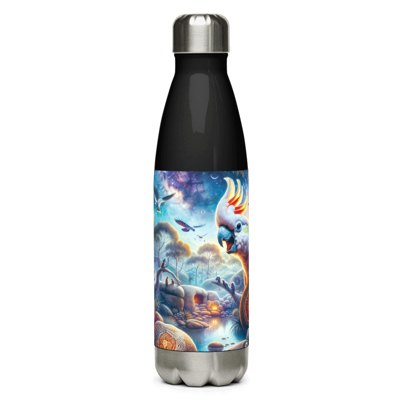 Stainless Steel Water Bottle | The Dreaming | Black - Chalanni
