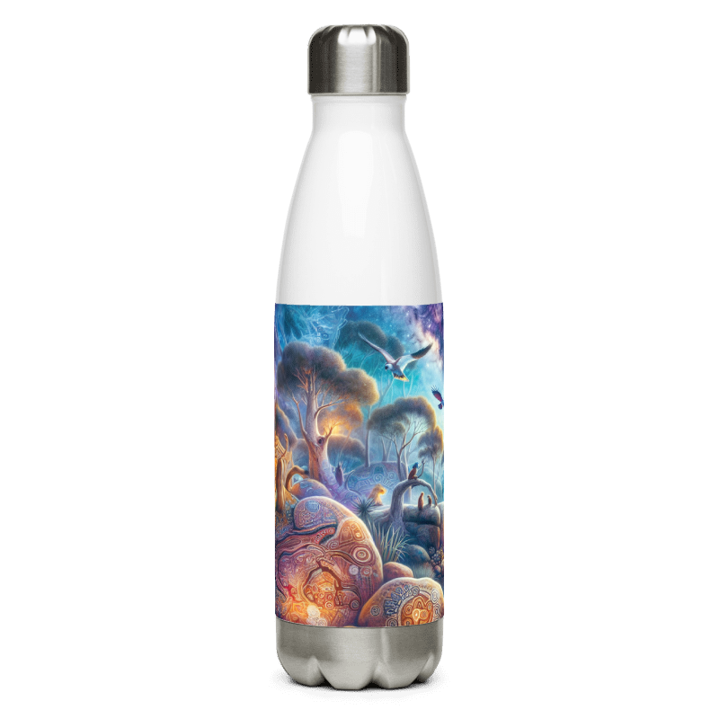 Stainless Steel Water Bottle | The Dreaming | White - Chalanni