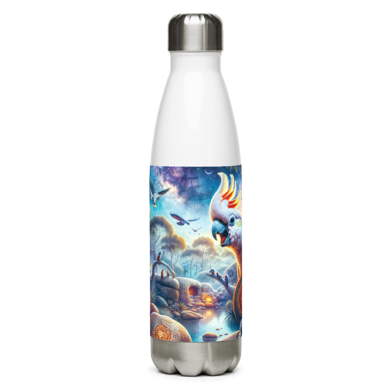 Stainless Steel Water Bottle | The Dreaming | White - Chalanni