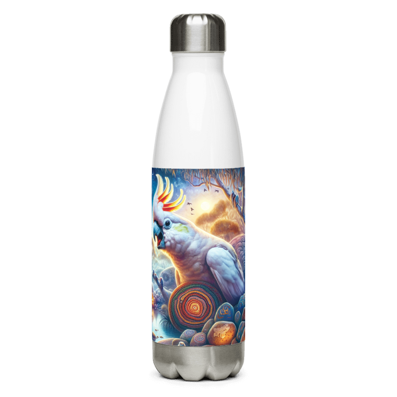 Stainless Steel Water Bottle | The Dreaming | White - Chalanni