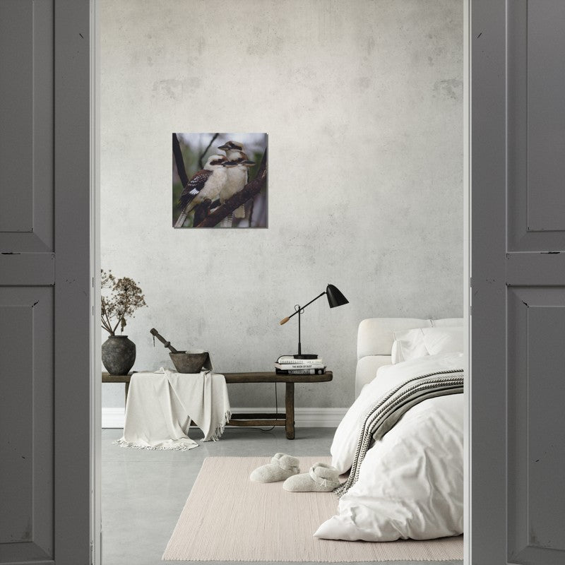 The Australian Kookaburra Trio | 600x600-mm-24x24-inch | Canvas - Chalanni