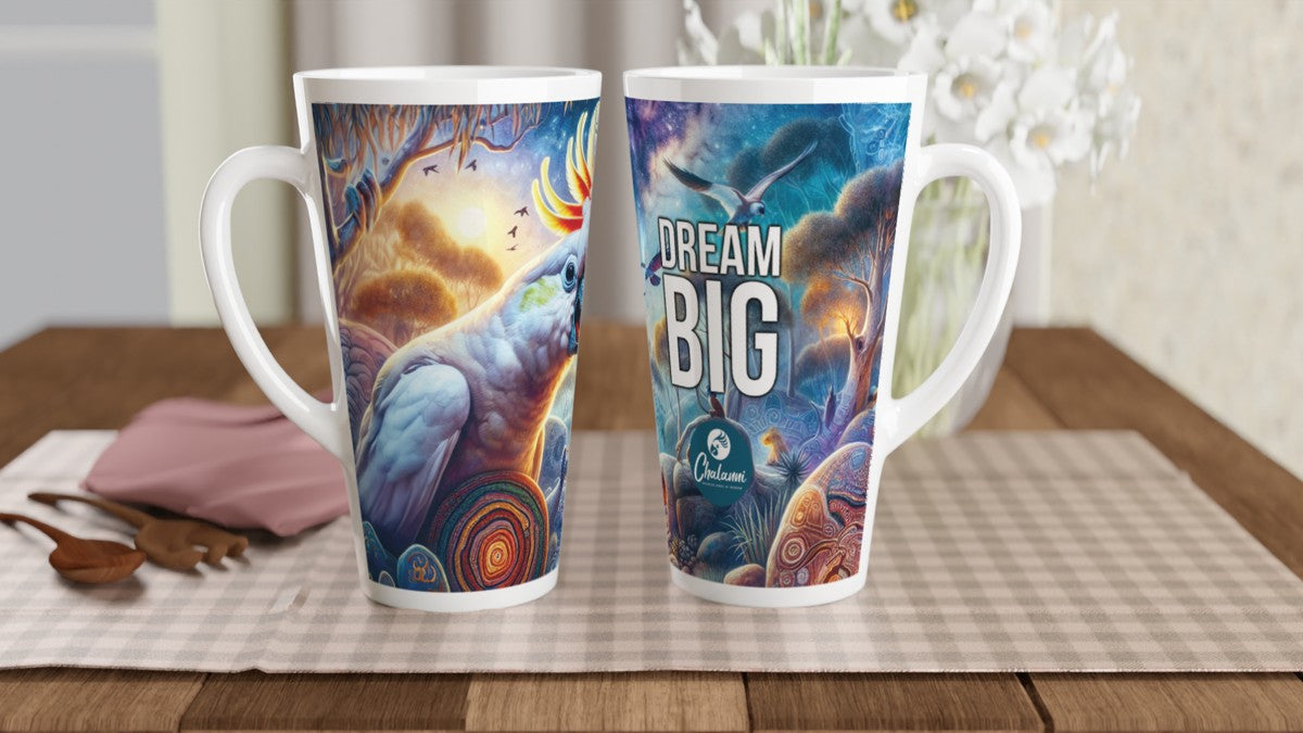 The Dreaming | 17 oz Ceramic Designer Latte Mug - Chalanni